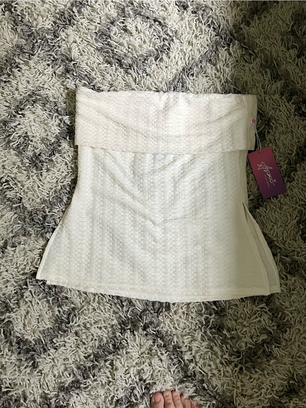 Avani Gregg Cream Textured Top - Cream